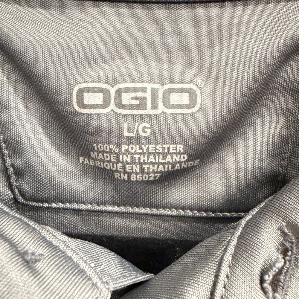 OGIO Golf Polo Shirt Mens Large Gray Moisture Wicking Performance Athletic Tech - Picture 5 of 7